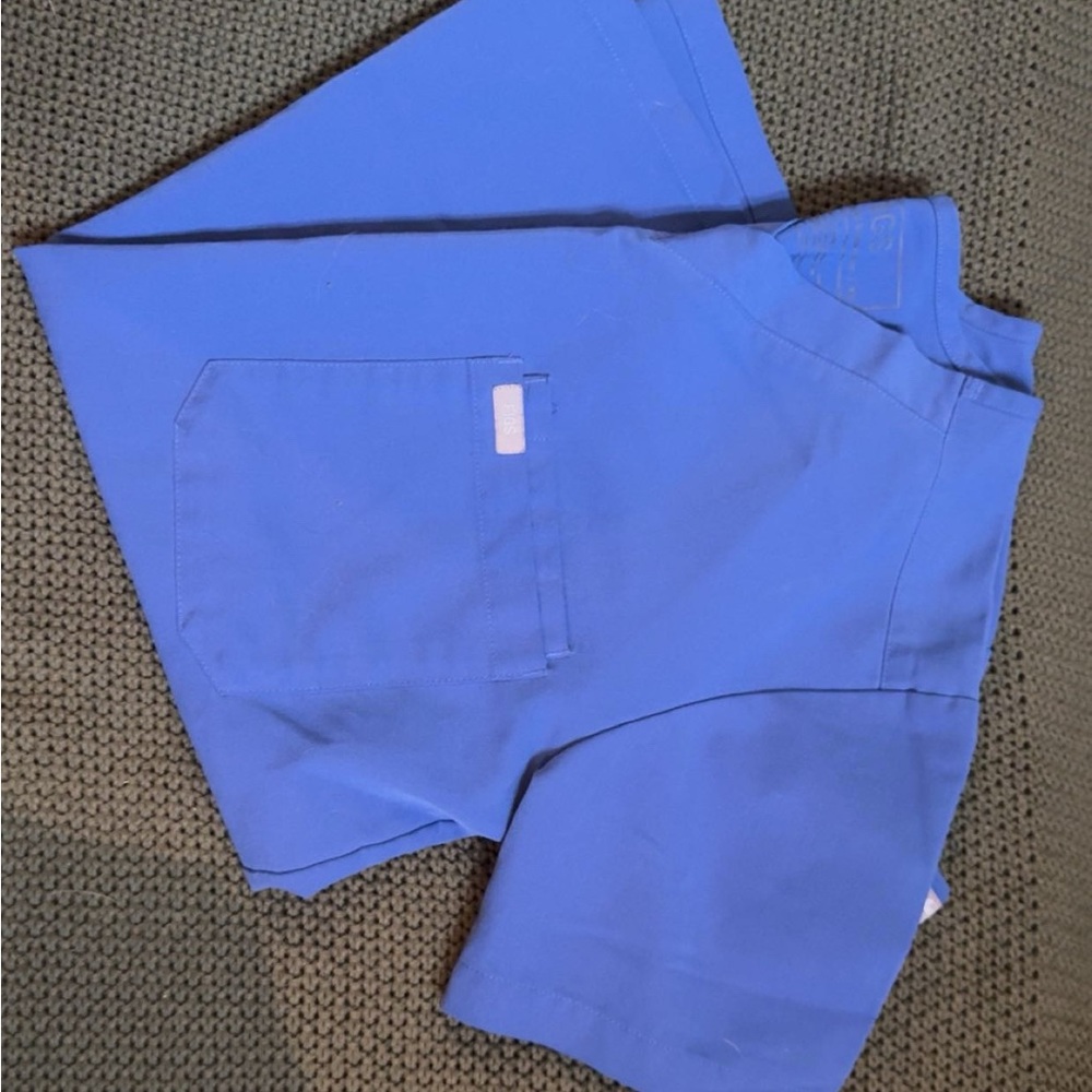 FIGS Blue, Scrub Top